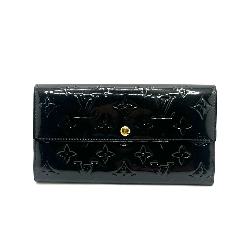 Authentic LV LOUIS VUITTON Monogram Vernis Portefeuille Sarah Long Wallet